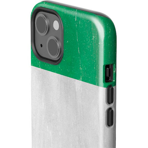 Nigeria Flag Distressed iPhone 14 Plus Impact Case